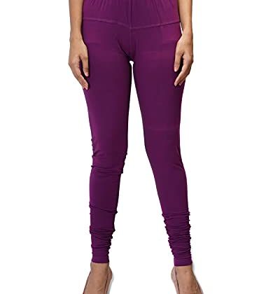 Free Size Stretchable Cotton Leggings For Woman. Purple