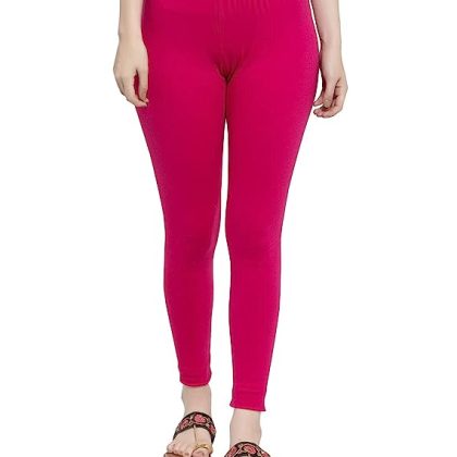 Free Size Stretchable Cotton Leggings For Woman. Magenta